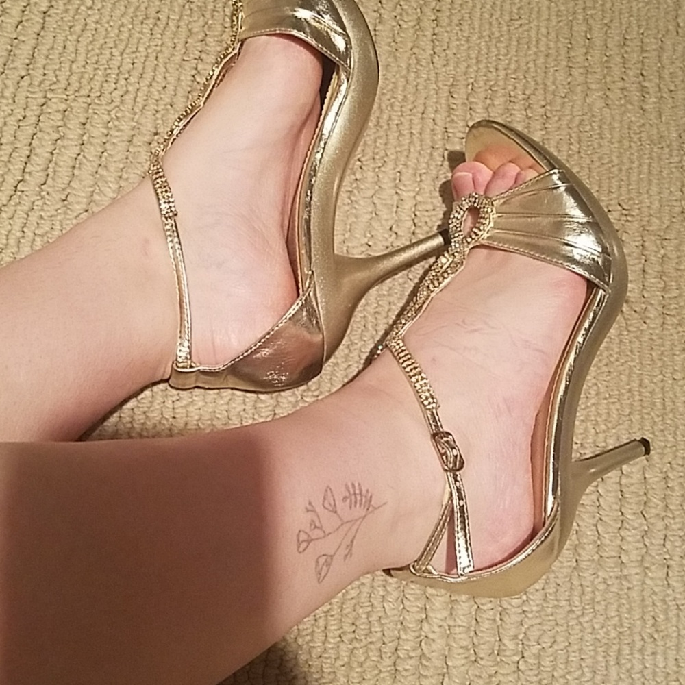 Gold heels